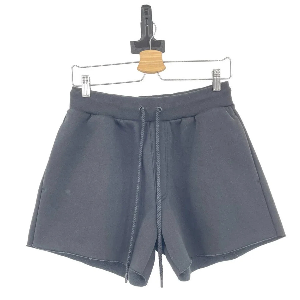 Puma by Rihanna Black Drawstring Fleece Sweat Shorts Size‎ Small